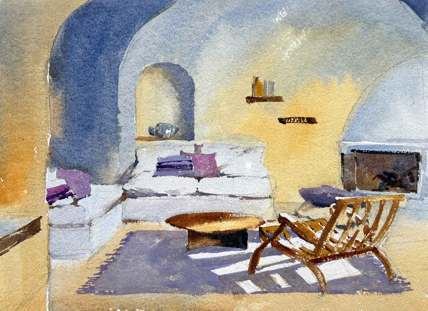 Aegean Sun No. 14 - Original watercolor painting