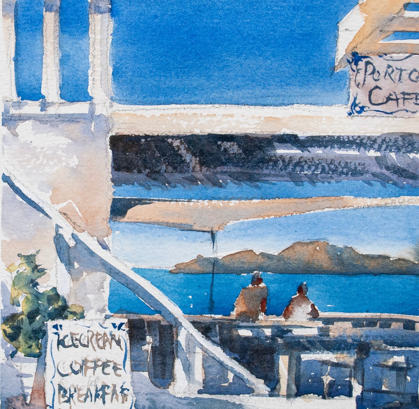 Aegean Sun No. 5 - Original watercolor painting