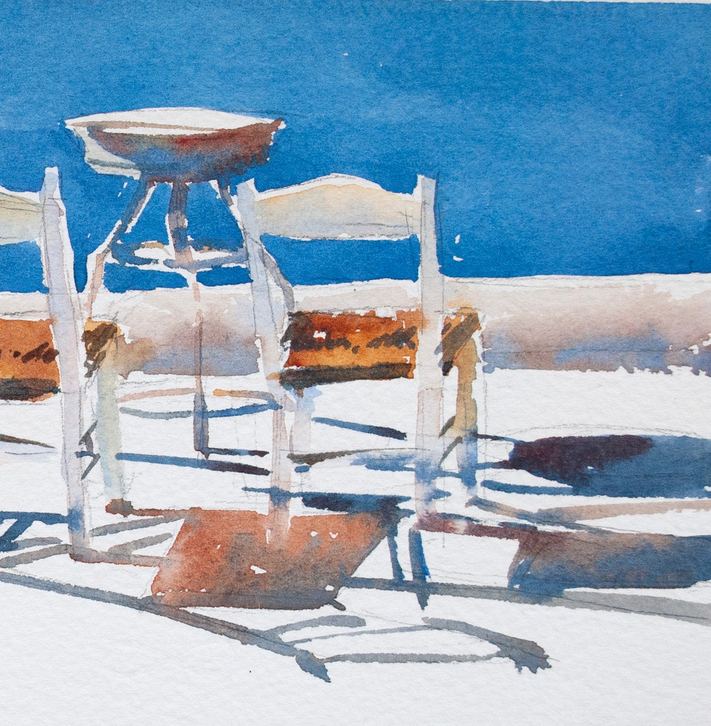 Aegean Sun No. 6 - Original watercolor painting