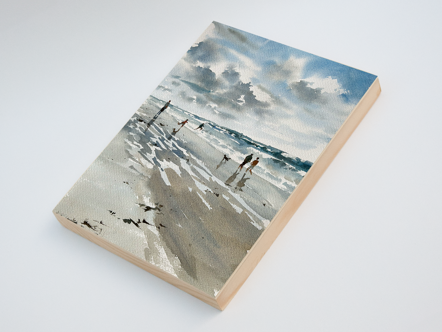 "Ocean Shores" woodblock wall art