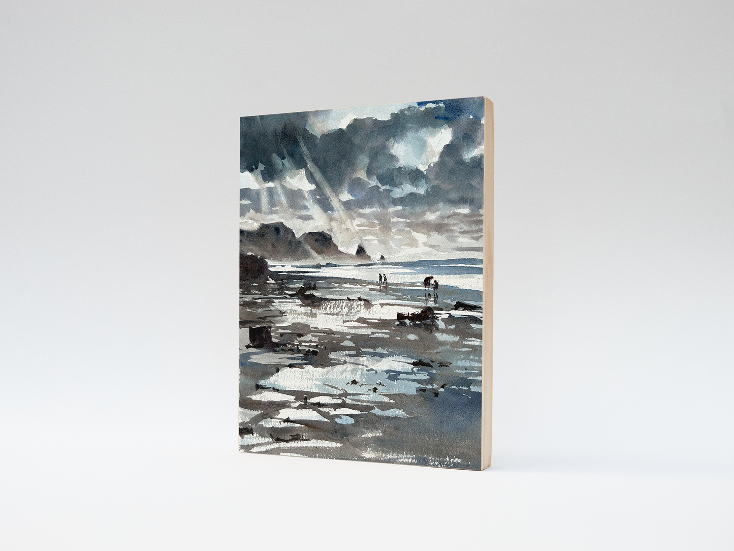 "Heceta Beach after the Storm" woodblock wall art