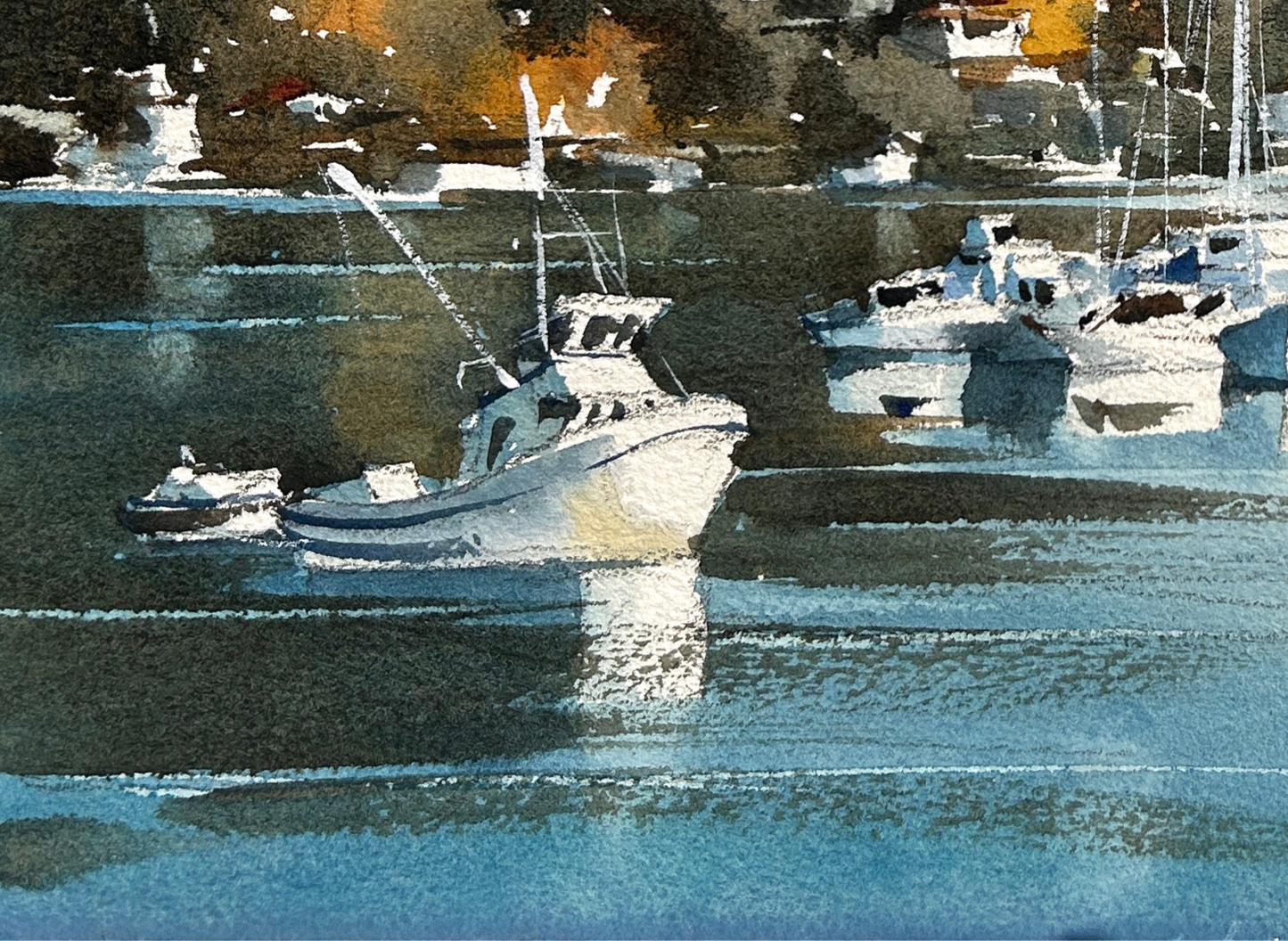 Clear Morning in Gig Harbor - Original watercolor painting