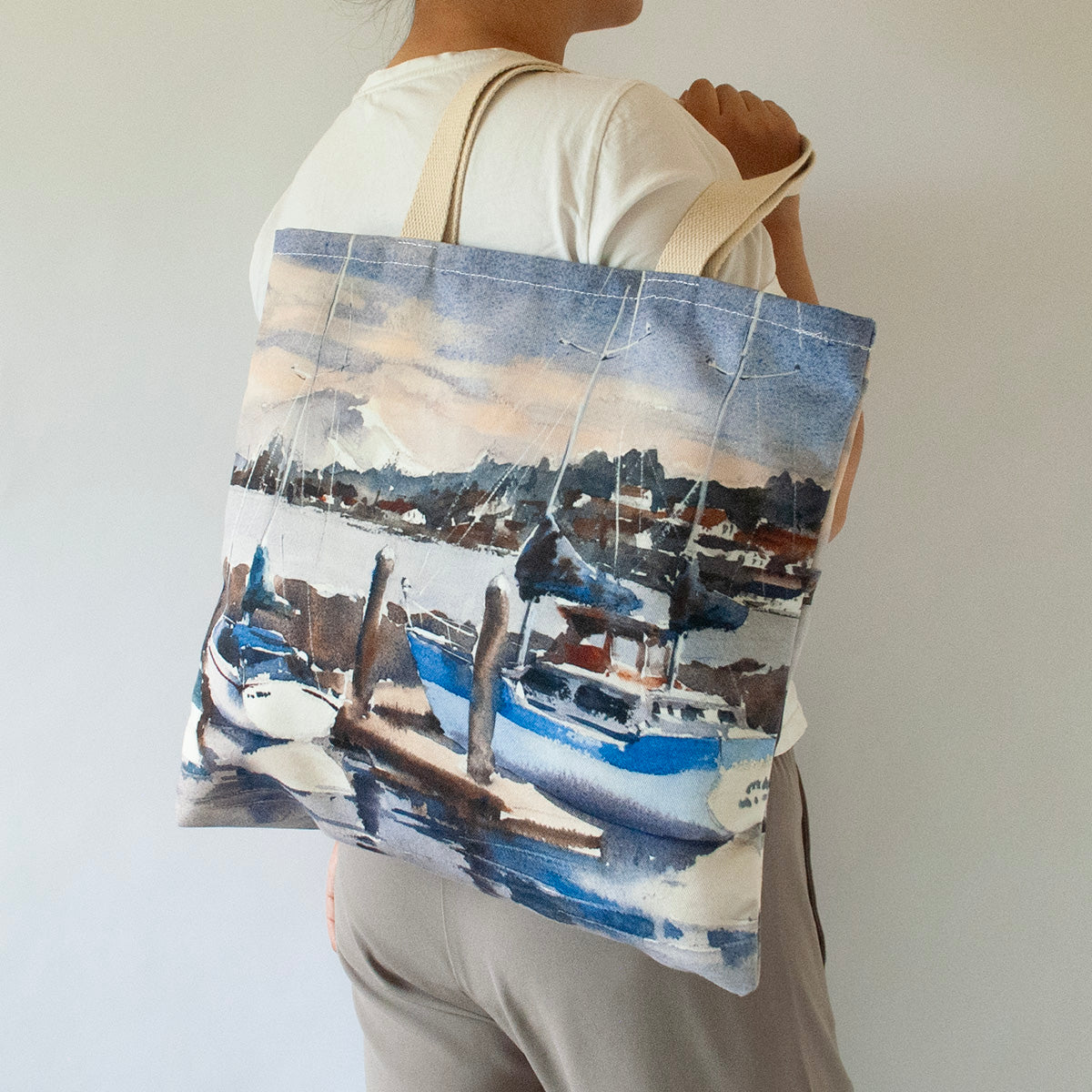 "Mt. Rainier" Large canvas tote