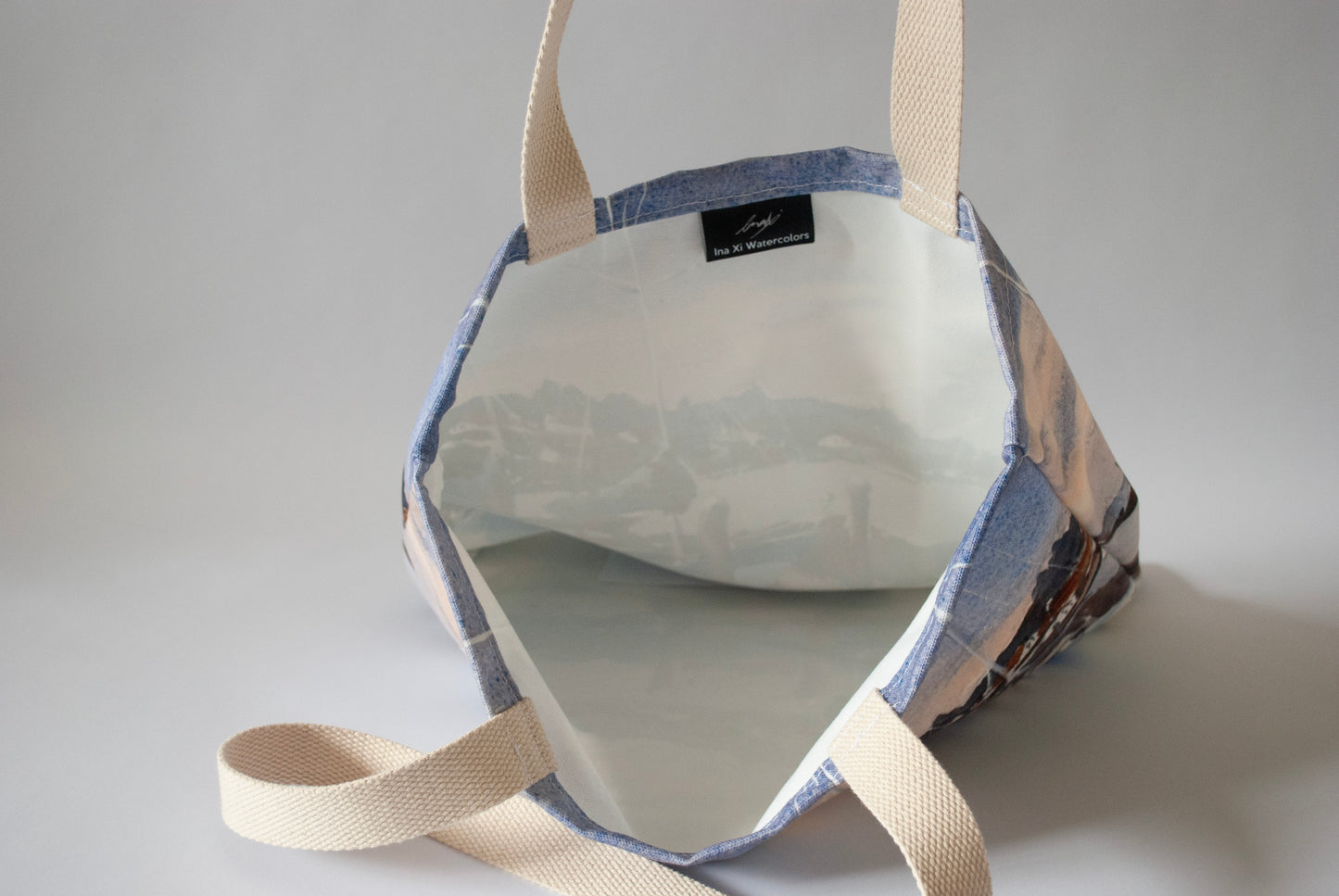 "Mt. Rainier" Large canvas tote