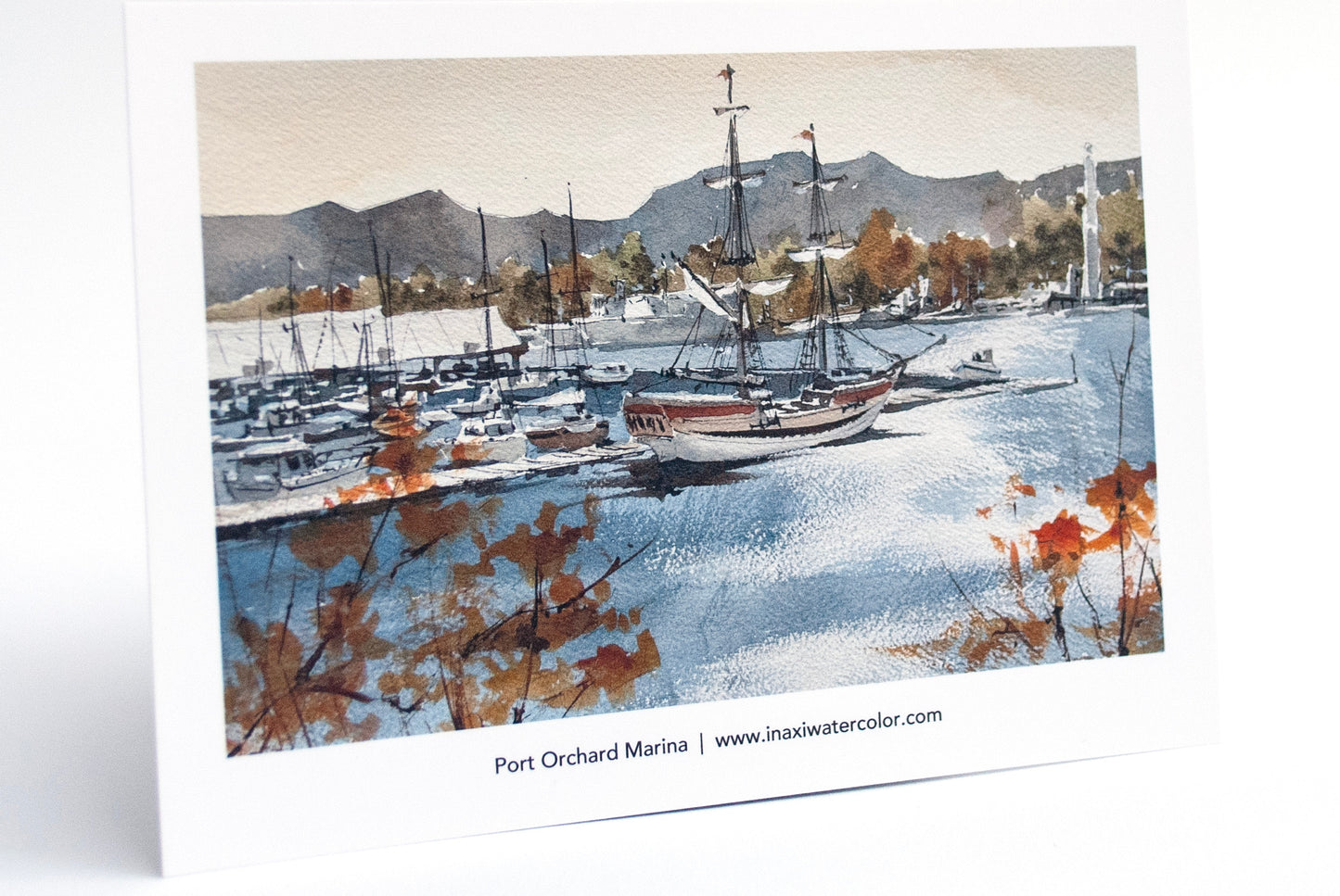 “Lady Washington at Port Orchard Marina" postcards - 25 pack