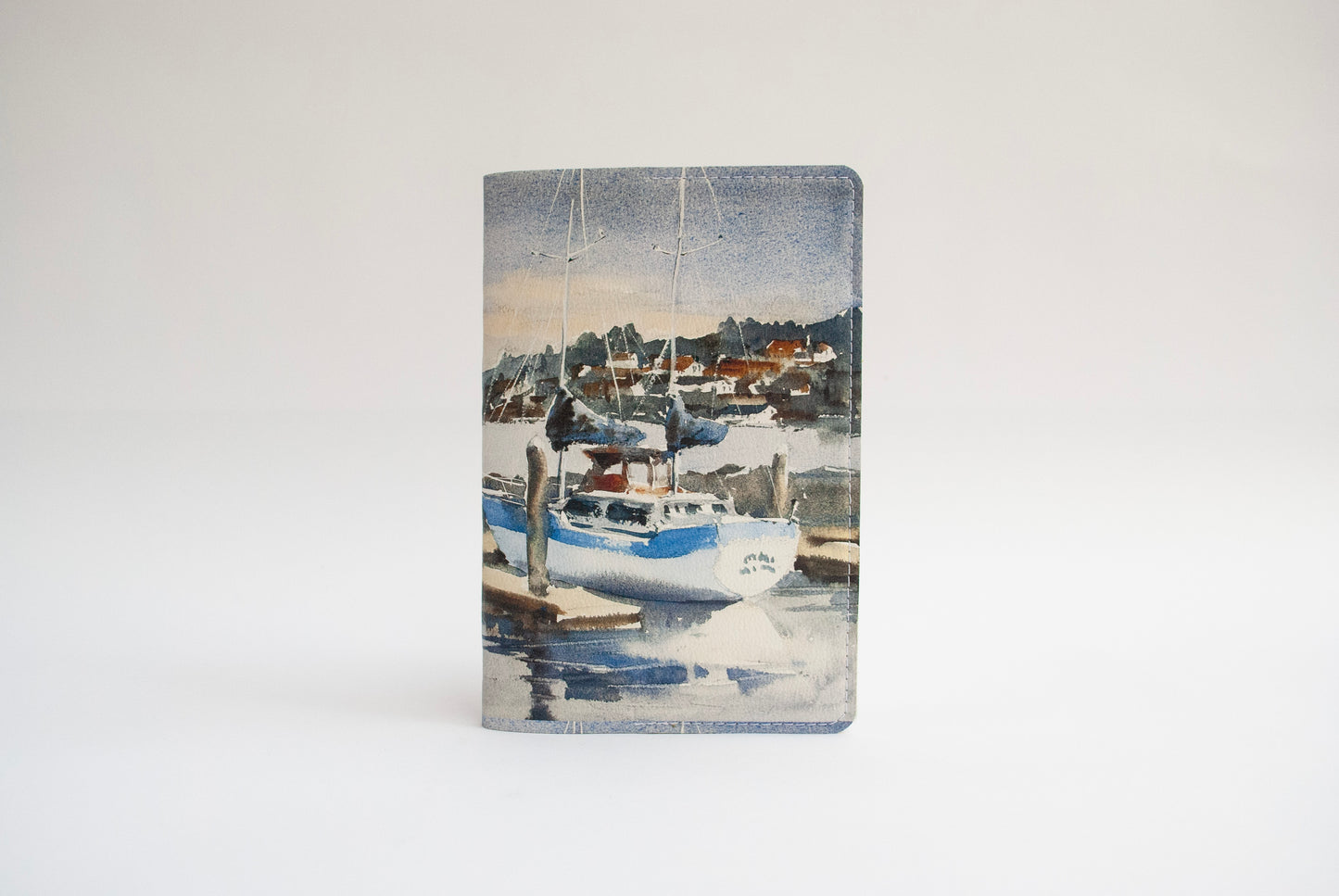 “Kingston overlooking Mt. Rainier” leather cover journal, A5 size, refillable
