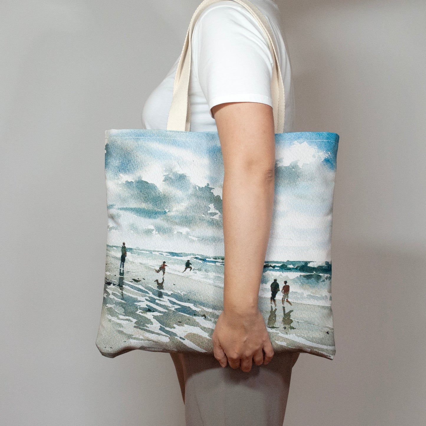 "Ocean Shores" Large canvas tote