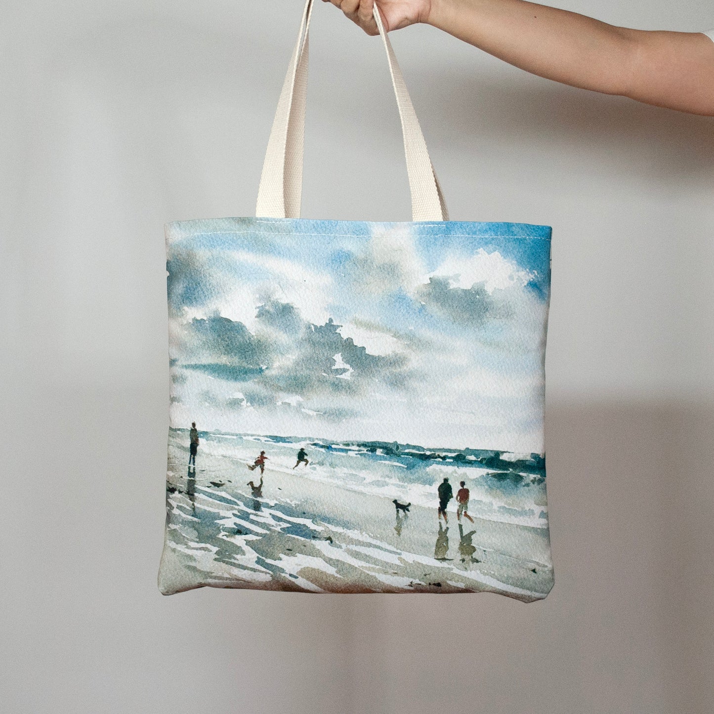 "Ocean Shores" Large canvas tote