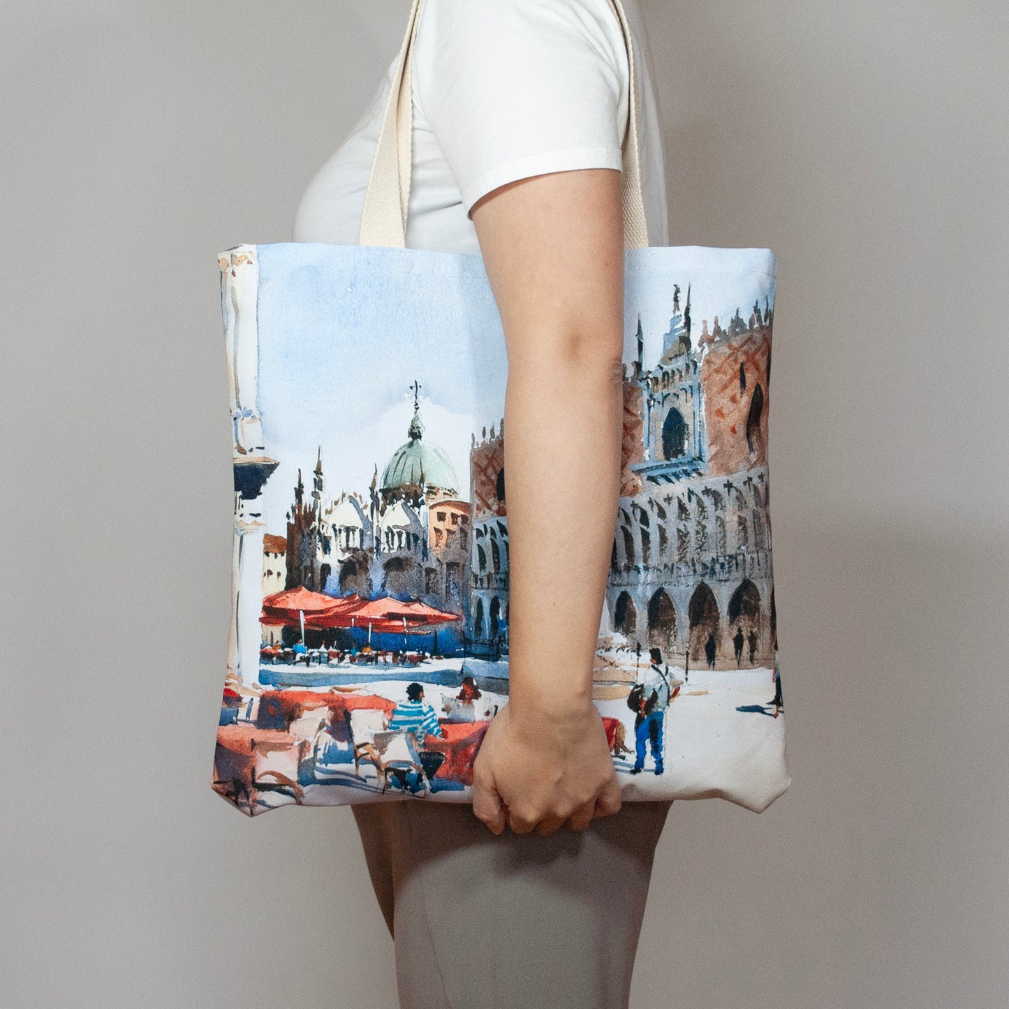 "St. Mark's Square" Large canvas tote
