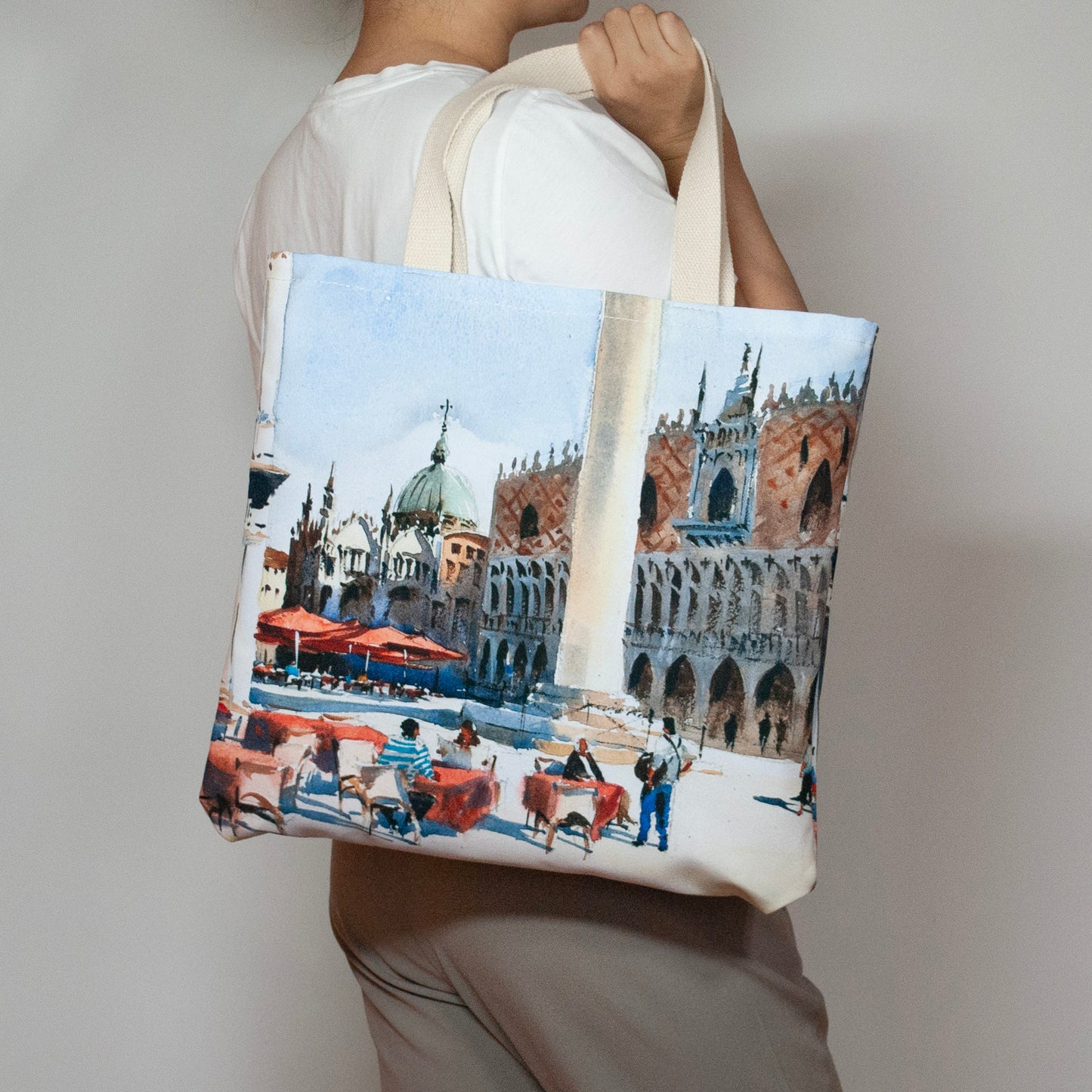 "St. Mark's Square" Large canvas tote