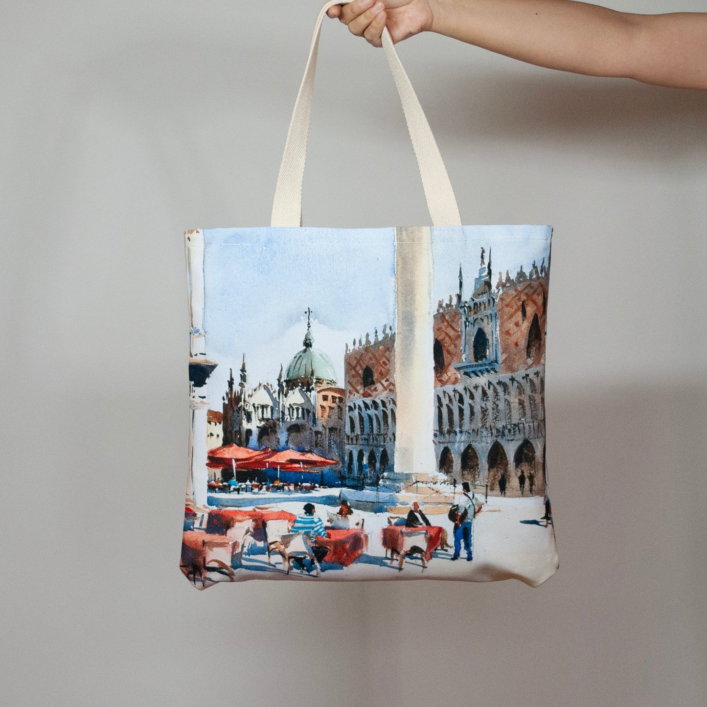 "St. Mark's Square" Large canvas tote
