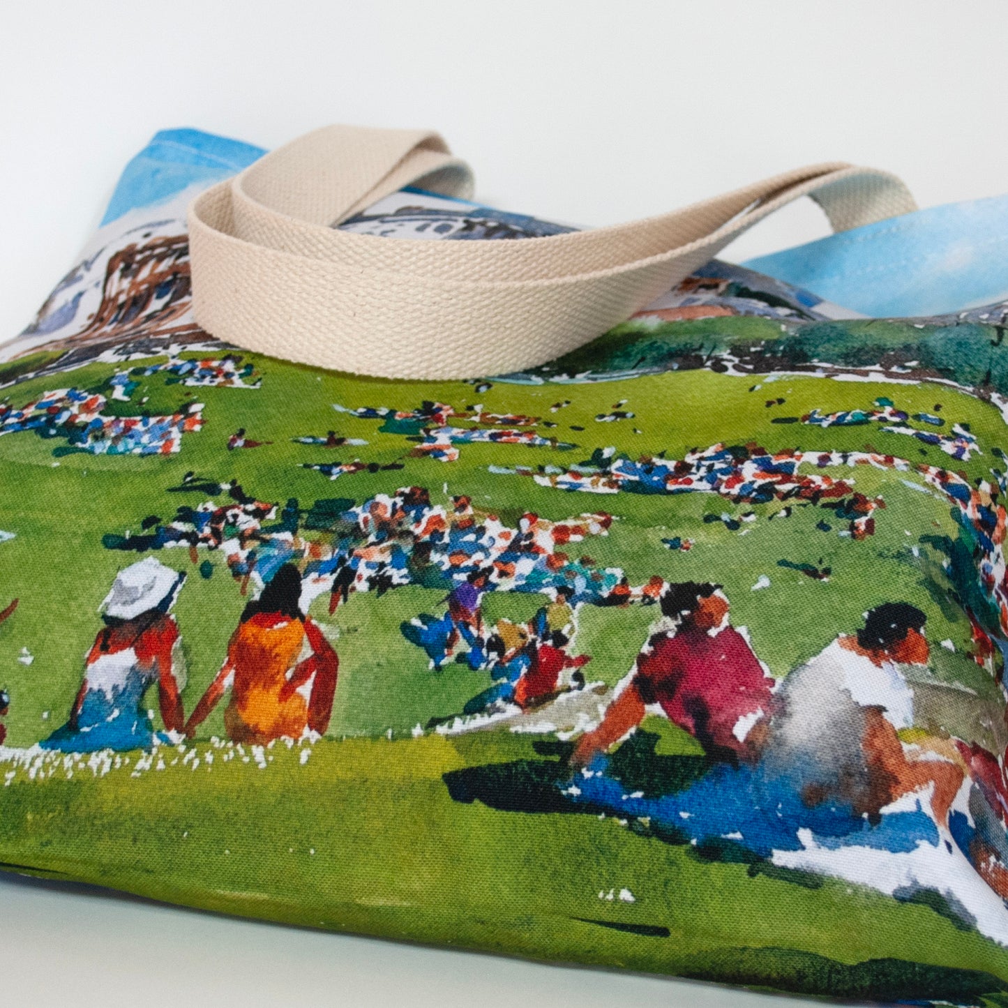 "Dolores Park" Large canvas tote