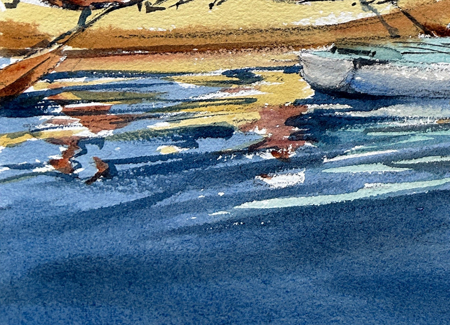 Fellow Kayakers on Lake Union - Original watercolor painting