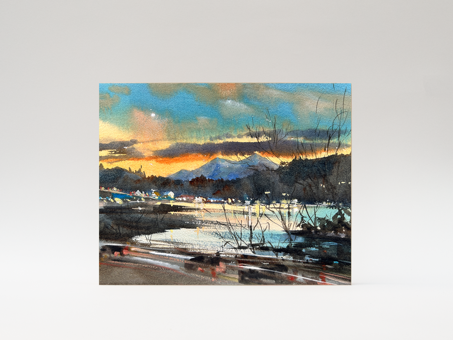 "Driving through Gorst without Traffic" woodblock wall art