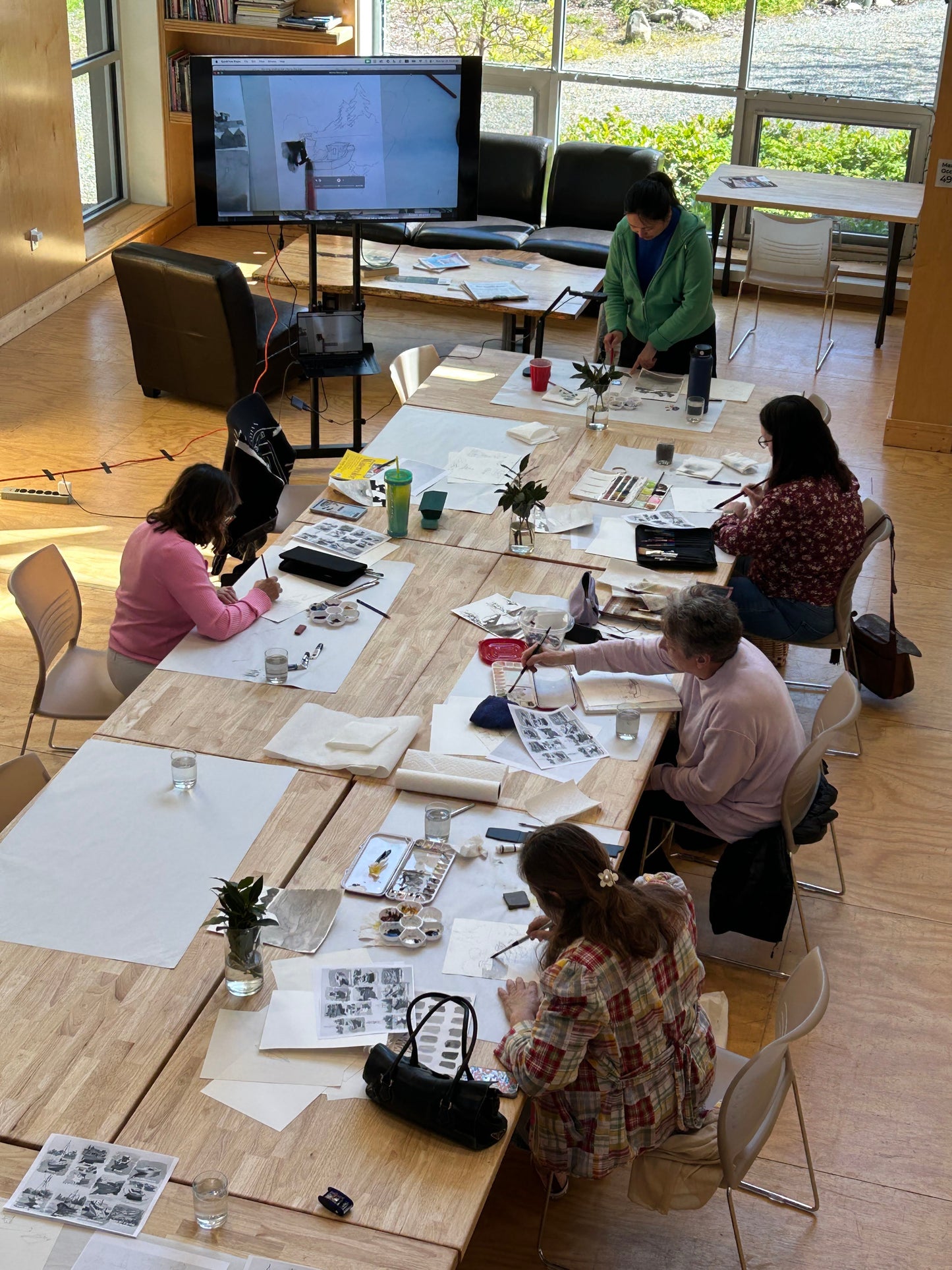 5/27 - "Sunset Sailing" watercolor class at Local Whimsy, Gig Harbor