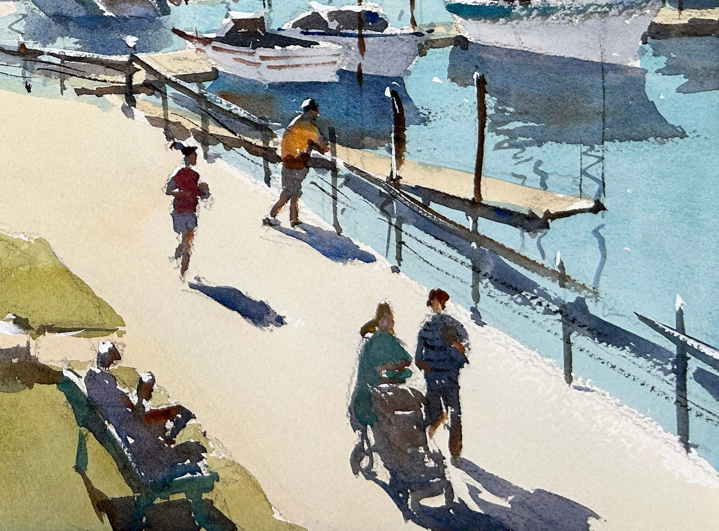 Morning stroll on the Liberty Bay - Limited edition print