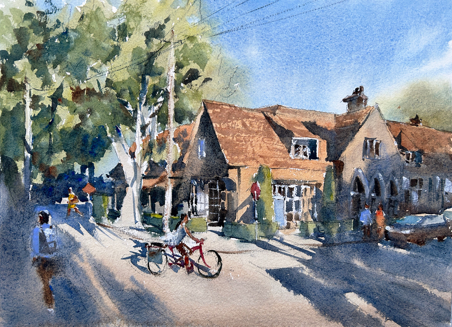 Near Kobo Shop, Capitol Hill - Original watercolor painting