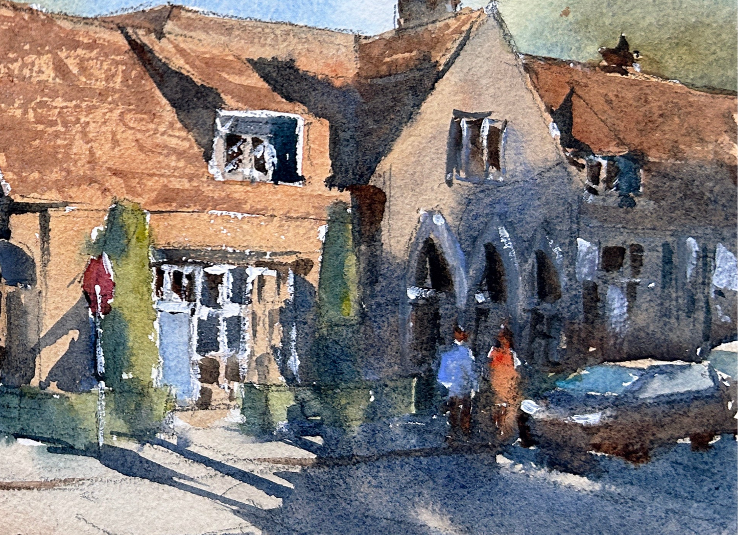 Near Kobo Shop, Capitol Hill - Original watercolor painting