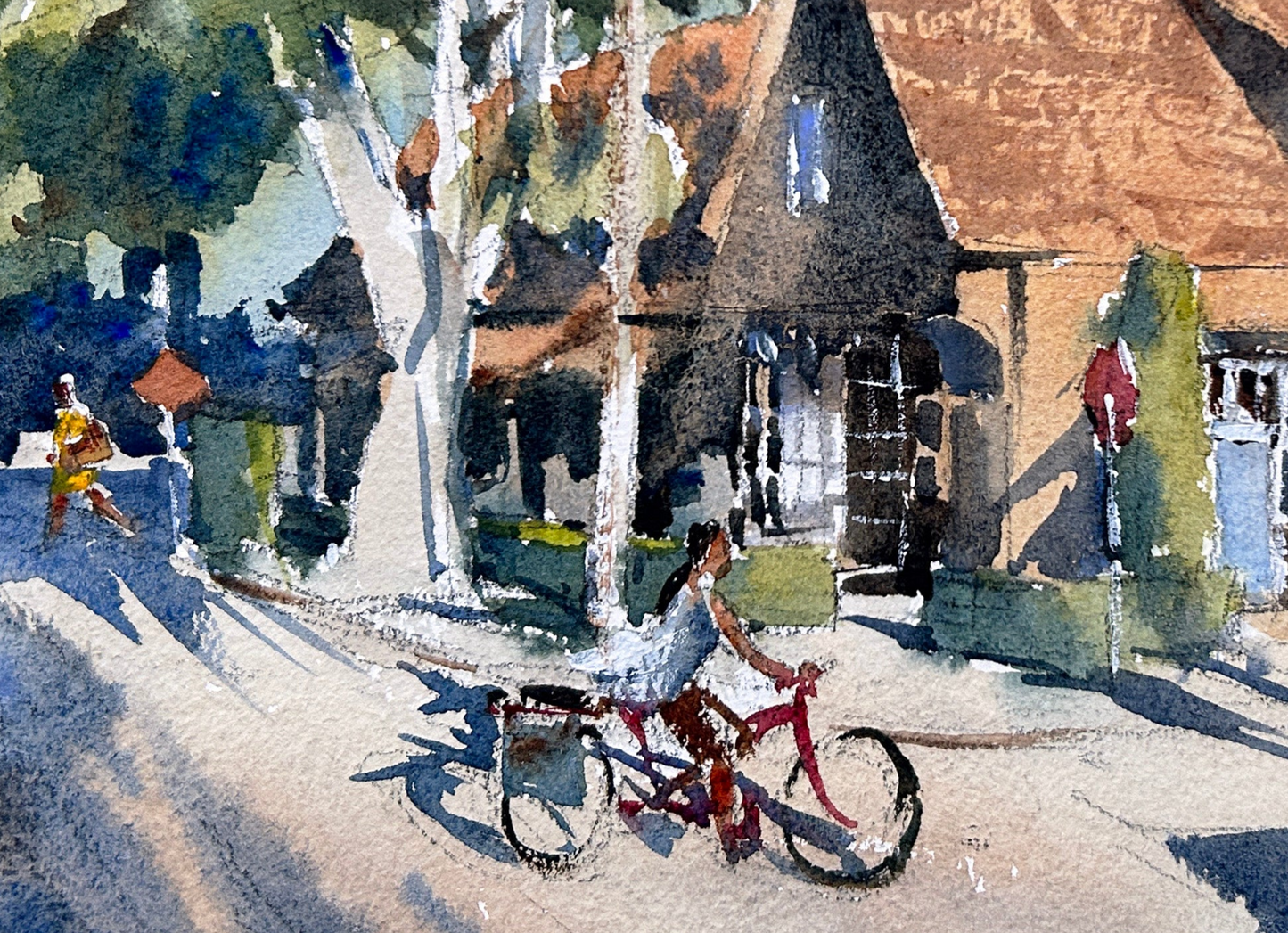 Near Kobo Shop, Capitol Hill - Original watercolor painting