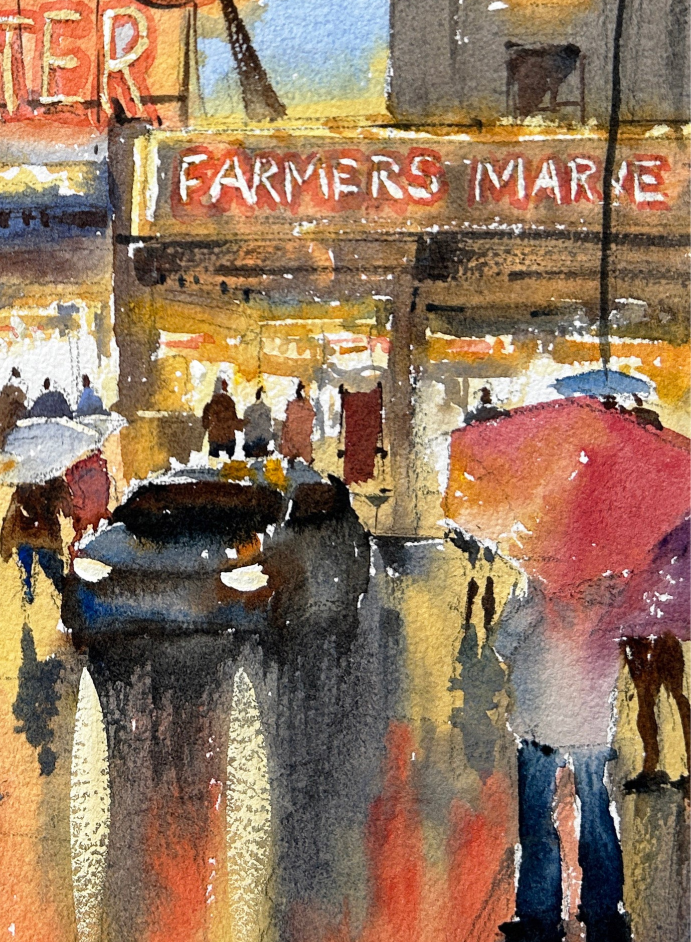 Pike's Place Nightfall - Limited edition art print