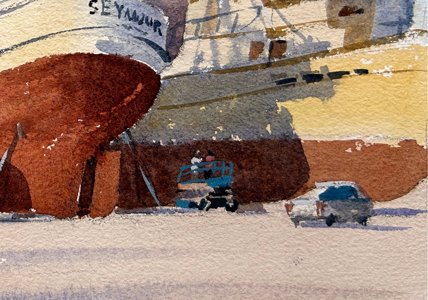 Port Townsend Shipyard No.2 - Original watercolor painting