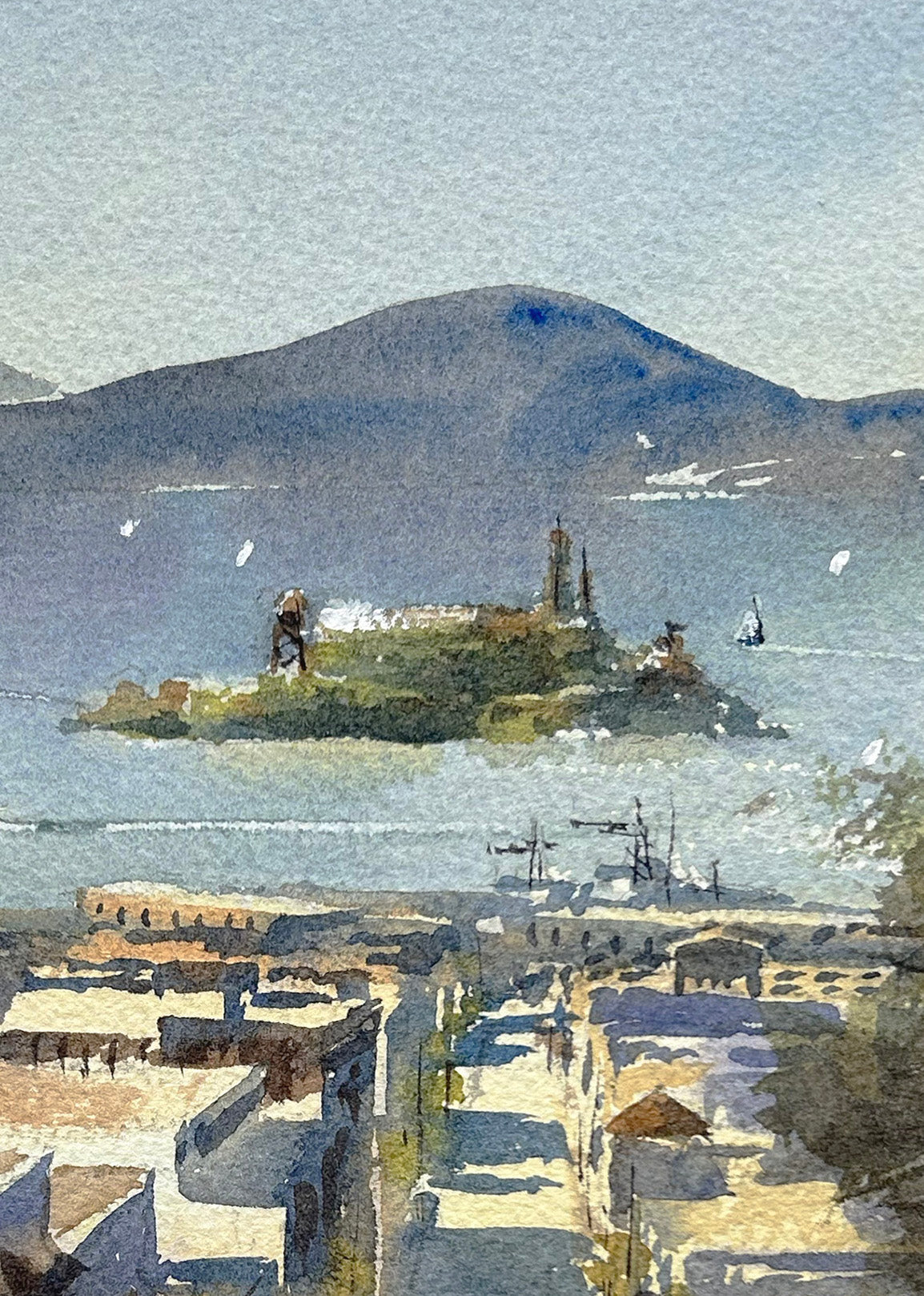 Russian Hill overlooking Alcatraz