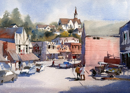 Shops on Front Street No.2 - Limited edition print