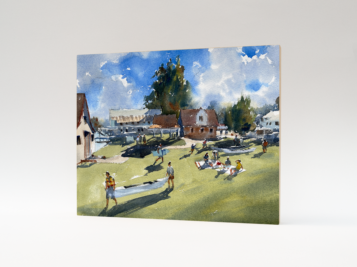 "Skansie Brothers Park" woodblock wall art