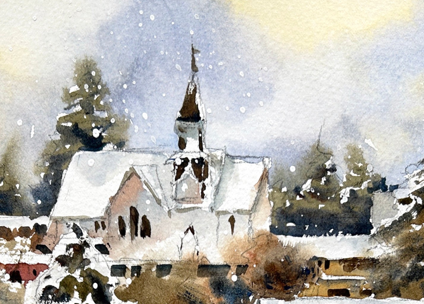 Snowy morning in Poulsbo - Limited Edition Print