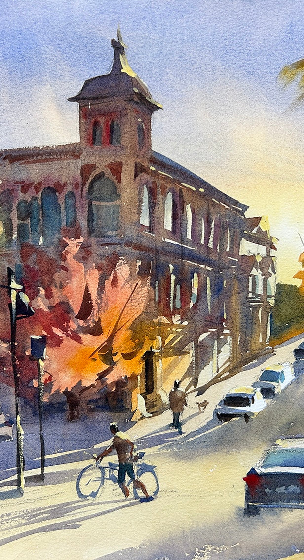 Bright Fall in Port Townsend No.1 - Original Watercolor Painting