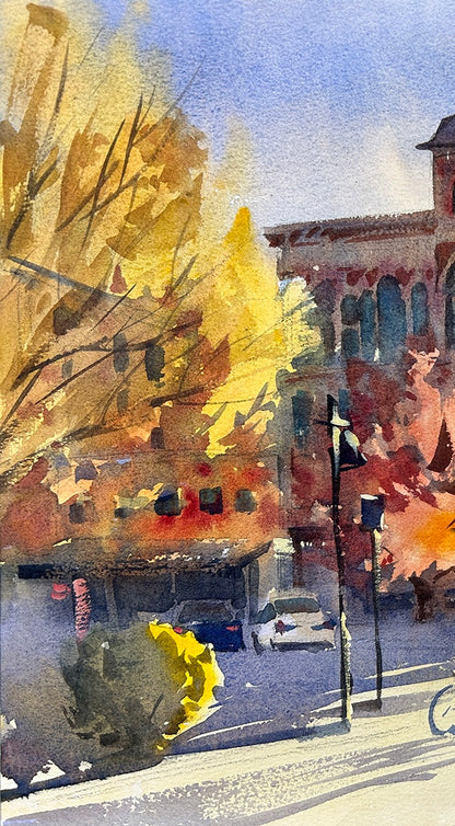 Bright Fall in Port Townsend No.1 - Original Watercolor Painting