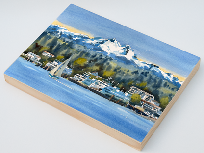 "Clear Morning in Winslow" woodblock wall art