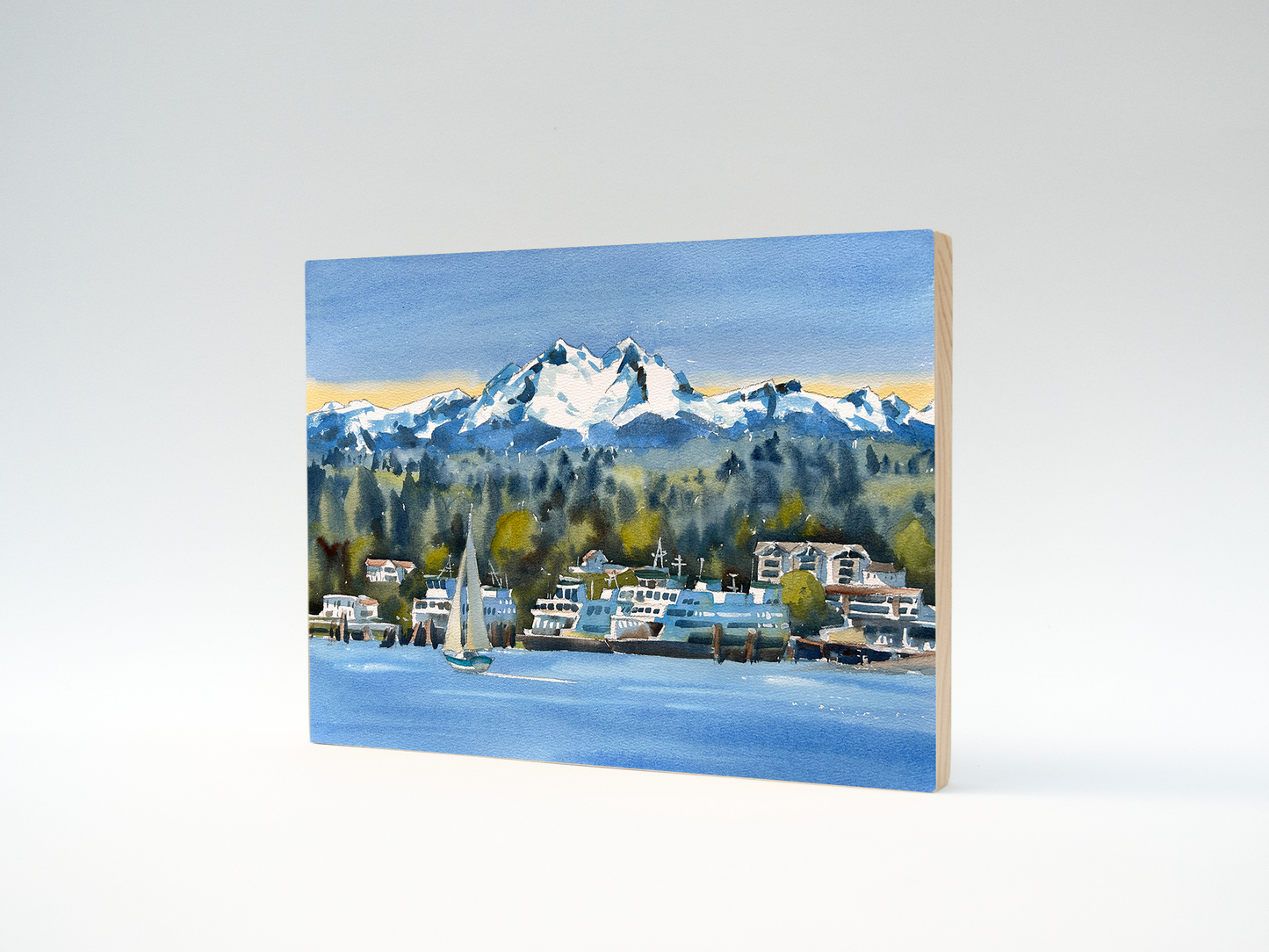 "Clear Morning in Winslow" woodblock wall art