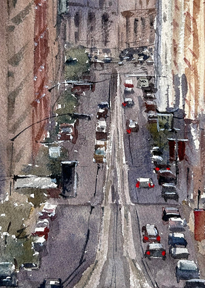 Nob Hill overlooking Market Street - Limited edition art print