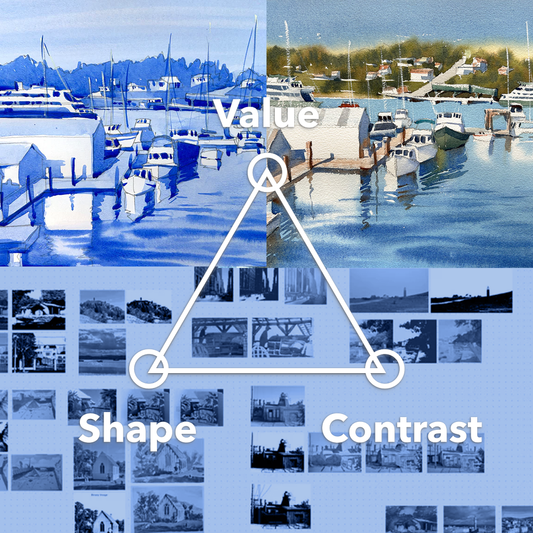 4/18-19 - Composition and Design 2-Day Watercolor Workshop at BARN, Bainbridge Island