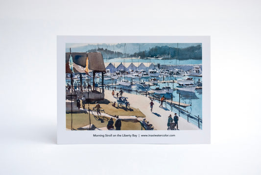 “Morning stroll on the Liberty Bay" postcards - 25 pack