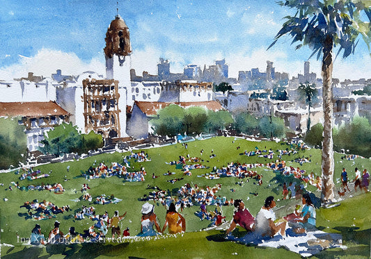 Dolores Park on a sunny day - Limited edition art print