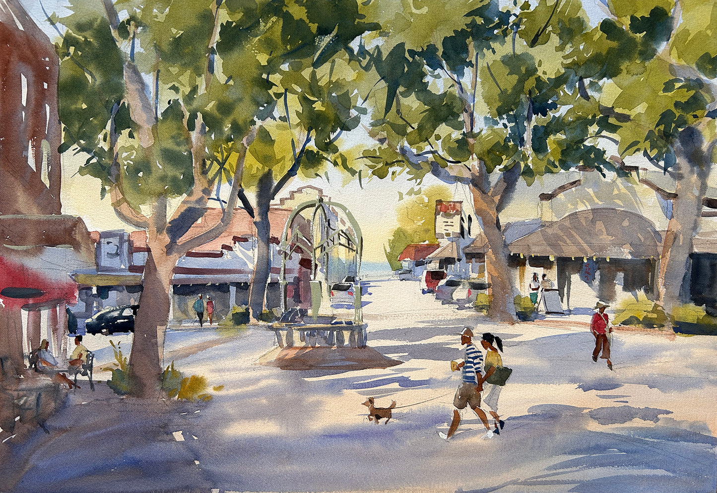 Summertime in Edmonds - Original watercolor painting