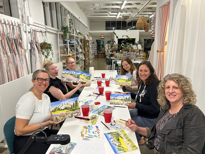 4/22 - "Rainier View of Gig Harbor" watercolor class at Local Whimsy, Gig Harbor