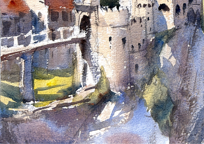 Lichtenstein Panorama - Original watercolor painting