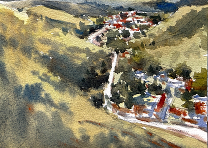 Lichtenstein Panorama - Original watercolor painting