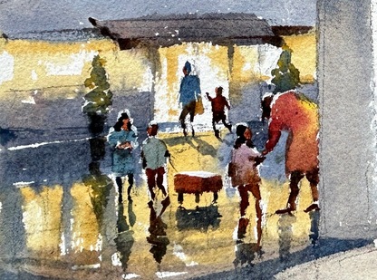 Holiday Tradition at Olalla Bay - Original watercolor painting