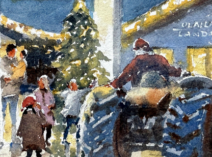 Holiday Tradition at Olalla Bay - Original watercolor painting