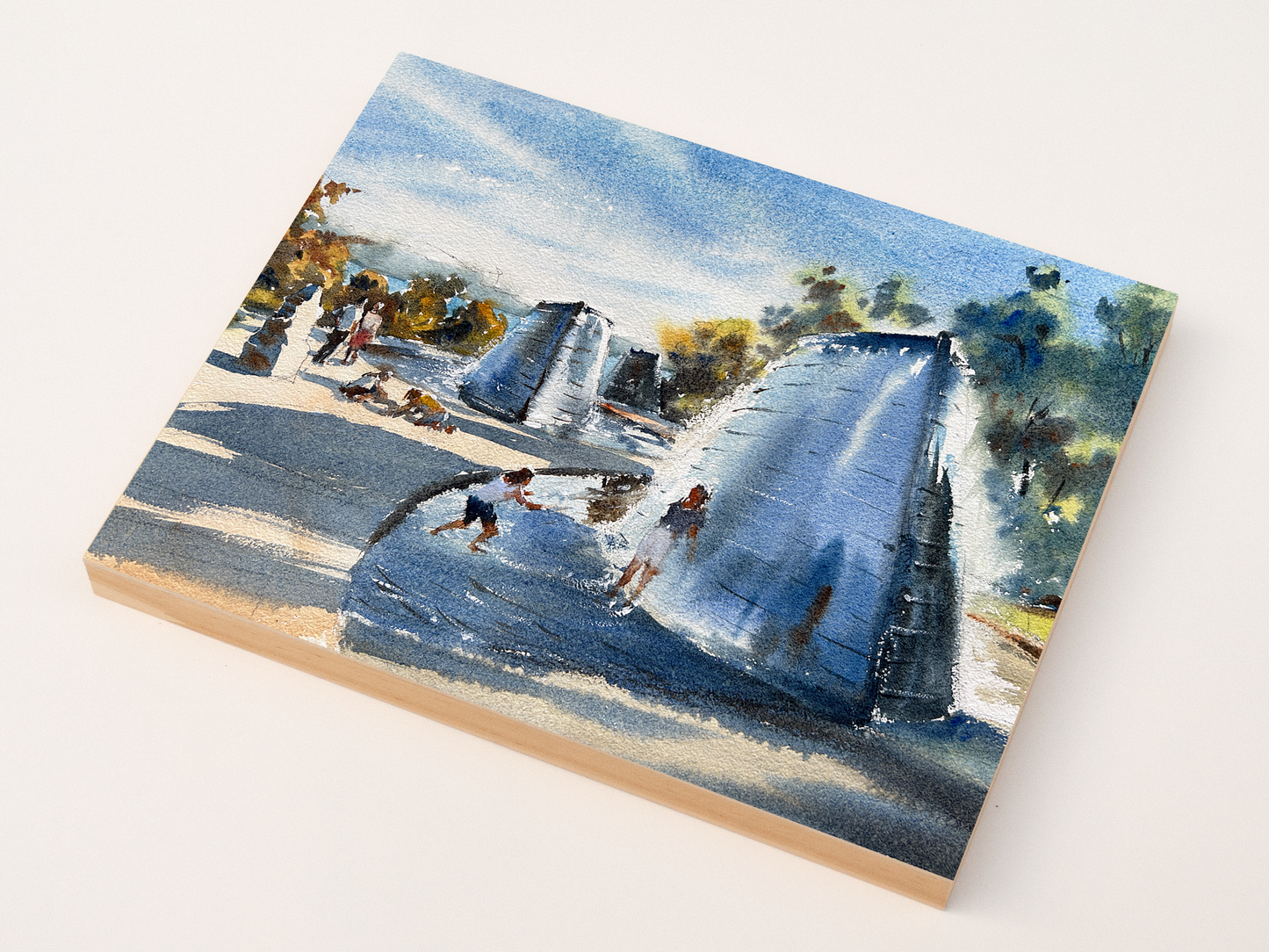 "Bremerton Navy Museum Park" woodblock wall art