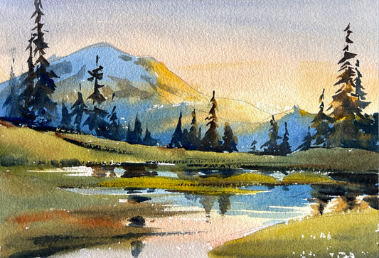 5/21 - "Rainier Sunset" watercolor workshop in Port Orchard, WA