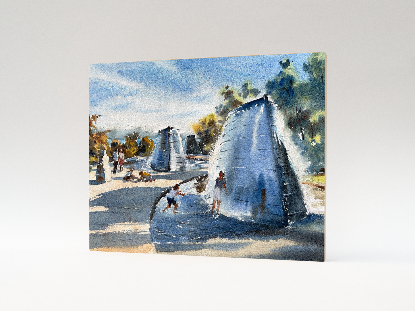 "Bremerton Navy Museum Park" woodblock wall art