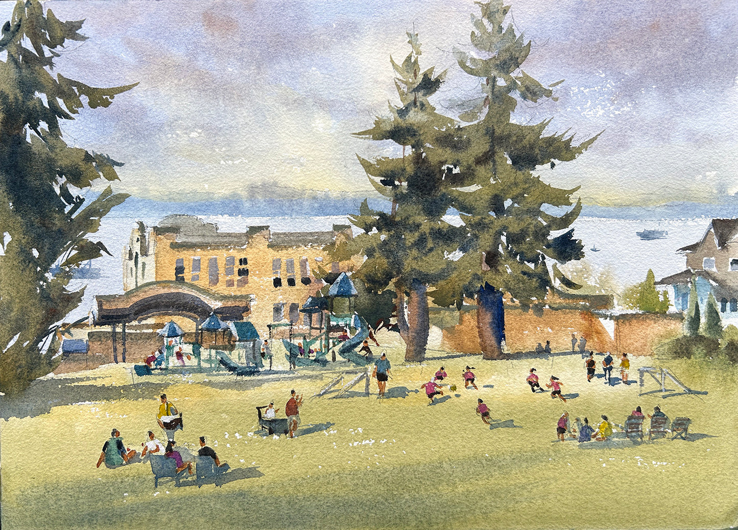 Soccer Practice in Anderson Fields - Limited Edition print