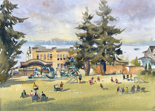 Soccer Practice in Anderson Fields - Limited Edition print