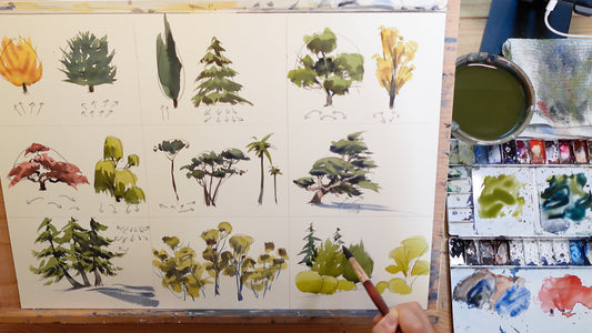 Greeneries in Watercolor - Deep-Dive Workshop - Part 1