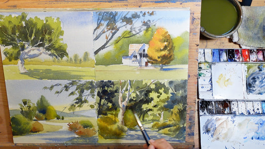Greeneries in Watercolor - Deep-Dive Workshop - Part 2